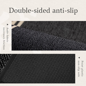 Paillasson d'extérieur rectangulaire rayé antidérapant en fibre de polyester pour entrée et salon - Product Image 3