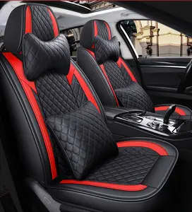 Car Interior Accessories Full Set Universal Fit for 95% Cars Car Seat Cushion Covers Eco-friendly Leather Poly Bag OEM Diamond