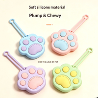 Sac de dressage pour chien transfrontalier en silicone en forme de patte, pochette à friandises pour animaux de compagnie, sac banane pour promenade en extérieur avec lanière