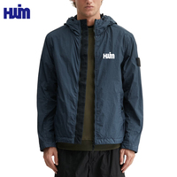 Veste imperméable à texture froissée, coupe-vent personnalisée pour homme, en nylon enduit de résine, pour un usage quotidien décontracté en extérieur