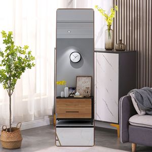 Espejo de pie de cuarta generación Db con marco metálico de diseño moderno para baño, dormitorio, vestíbulo, tienda de ropa - Product Image 5