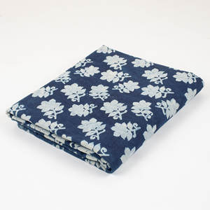 Decorative Cotton Indigo Fabric <b>For</b> Clothing Stylish Floral Pattern <b>For</b> Apparels New Designs Home Decor Textiles - Product Image 1