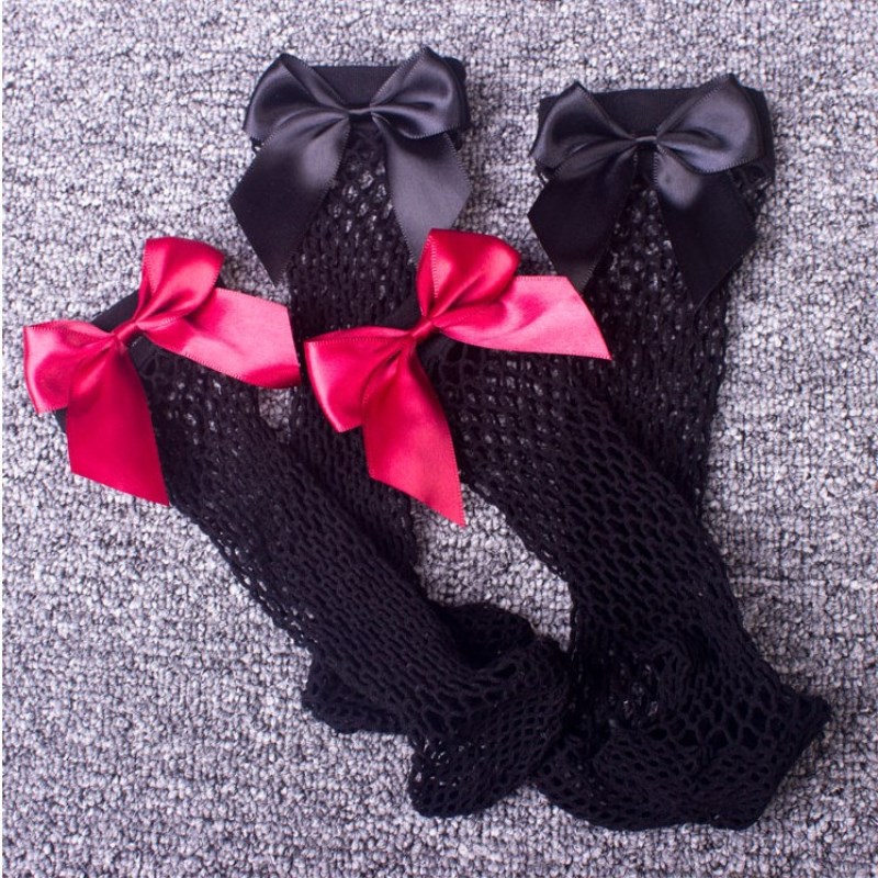 Детские сетчатые носки, платье до щиколотки, сетчатые чулки с вырезами, универсальный размер для детей, для девочек, M2056