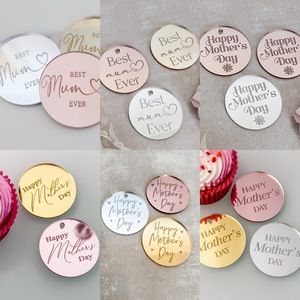 Honey And Sweetness Mother's Day <b>Acrylic</b> Cake Toppers <b>Mirror</b> Finish 1.3Mm Thickness For Cake Decorating - Product Image 5