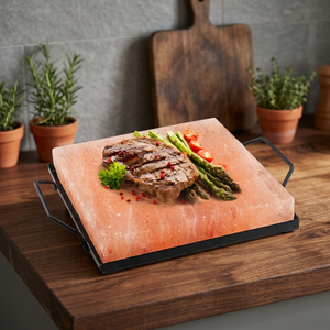 Sal rosa del Himalaya 100% orgánica, losa de sal tallada a mano para asar, cocinar y cortar, servicio OEM, piedra de sal. - Product Image 1