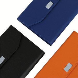 Cuaderno de Lujo de Tres Pliegues A5 con Tapa Dura de Cuero PU, 100 Hojas Sueltas, Espiral, Logotipo Personalizado Impreso con UV, Regalo Empresarial de Alta Calidad - Product Image 2