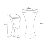 Barre lumineuse LED rechargeable contemporaine, en plastique durable, moderne, pour la maison, l'hôtel, le bar, avec fonction de changement de couleur, pour la maison et les entreprises