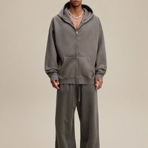 <span class=keywords><strong>Felpa</strong></span> con cappuccio con tecnologia di lavaggio a triplo modello blu in cotone 100% di alta qualità Leduo - Product Image 1