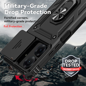 Funda para <span class=keywords><strong>Xiaomi</strong></span> <span class=keywords><strong>Poco</strong></span> X7 <span class=keywords><strong>Pro</strong></span>/Redmi 15T/15T <span class=keywords><strong>Pro</strong></span>/15C con Ventana Deslizante, Anillo de Soporte, Protección Antigolpes, Funda de Lujo para Teléfono Celular - Product Image 6