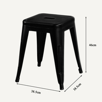 Tabouret industriel tout en métal bon marché au design de mode chaise de salle à manger colorée tabourets de bar hauts empilables