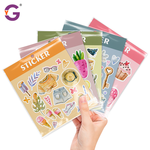 Autocollants personnalisés colorés découpés à la forme pour décorer l'ordinateur portable, le téléphone et les gobelets, avec support en carton et emballage en sachets OPP - Product Image 4