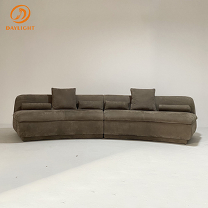 Série de salon minimaliste italienne : Canapé d'angle créatif en arc, grand canapé modulable en tissu givré <span class=keywords><strong>Piaf</strong></span> - Product Image 2