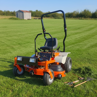 Tondeuse autoportée professionnelle à moteur diesel, coupe-herbe industriel robuste pour usage commercial
