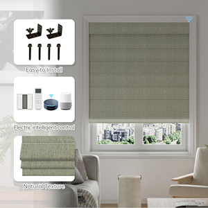 ستائر رومانية قابلة للتخصيص، 90% بوليستر و10% قطن، قماش معتم للاستخدام المنزلي، تصميم عصري، ستائر رومانية - Product Image 3