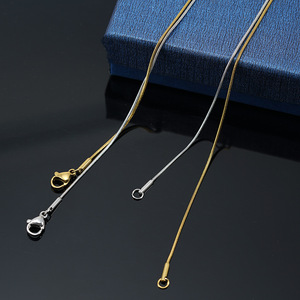 Zogxin Snake Chain Necklace 18K Gold Plated Stainless Steel Unisex Jewelry Accessory Gift Chain - Product Image 3