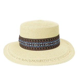 Chapeau de paille Panama pour femme, chapeau de soleil d'été pour la plage, à large bord, broderie à la main, en herbe naturelle, pour adulte - Product Image 5