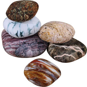 Housse de <span class=keywords><strong>coussin</strong></span> de sol B998 Print Parlor, motif gros galets, taie d'oreiller, pierres colorées, chambre d'enfant, jouet en forme de roche, <span class=keywords><strong>coussin</strong></span> de rangement en forme de roche - Product Image 1