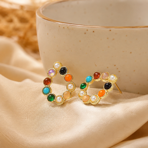 Eleganti orecchini a goccia colorati, orecchini a lobo minimalisti, accessori di bigiotteria alla moda per donna - Product Image 6