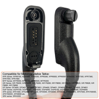 Tube acoustique Push to Talk Casque 6 broches Connecteur clair Audio Câble enroulé 30CM