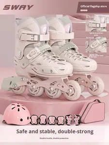 Pattini a Rotelle Unisex per Bambini e Adulti, per Ragazze e Ragazzi, con Doppia Protezione e Ruote in PU, <span class=keywords><strong>Pattinaggio</strong></span> su Ghiaccio - Product Image 4