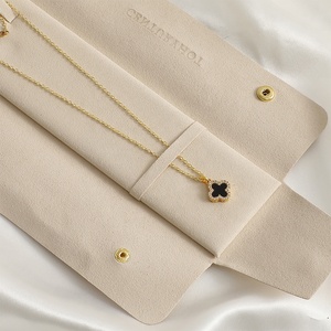 PUPPYSEW Bolsas de Embalaje de Joyería de Microfibra al por Mayor de 22*6.5cm, Bolsa para Collares, Bandeja de Almacenamiento de Joyería, Bolsas para Joyería con Logotipo - Product Image 6
