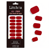Bandes de vernis à ongles en gel sans UV, non toxiques, série couleurs complètes, longue tenue 14 jours, écologiques, sans résidus, application facile pour personnalisation privée