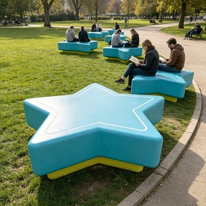 Banc de patio en forme d'étoile, siège extérieur, banc lounge étoilé, banc commercial pour l'extérieur, couleur personnalisée - Product Image 5