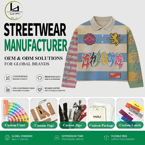 <span class=keywords><strong>Magliette</strong></span> <span class=keywords><strong>Polo</strong></span> Vintage a Blocchi di Colore con Righe Huili, Etichetta Privata, Logo Ricamato, <span class=keywords><strong>Maniche</strong></span> <span class=keywords><strong>Lunghe</strong></span>, Produttore di T-Shirt per Uomo - Product Image 1