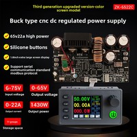 Stabilisateur de tension CC réglable CNC à écran couleur ZK6522C, module d'alimentation à tension constante/courant constant