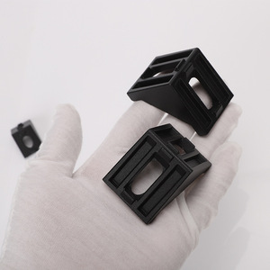 Black Aluminum Profile Corner Bracket Connector 2020 3030 4040 Industrial Aluminum Profiles Sandblasting Finish - Product Image 1