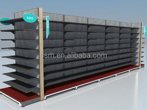 <strong>Black</strong> Color Display <strong>Shelf</strong> for Store Single Side <strong>Black</strong> Color 4 Layers Pegboard Supermarket <strong>Shelf</strong> - Product Image 4