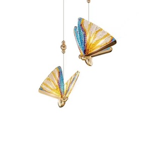2021 oro di colore Acrilico Lampadario Farfalla <span class=keywords><strong>Tiffany</strong></span> Lampada A Sospensione Ha Condotto Le Luci - Product Image 1