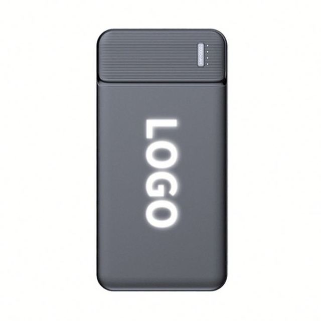 LKL Illuminated LOGO Gift Style Mobile 8000mAh/10000mAh Power Bank Portable Slim Mobile Charger with Four Charger Port