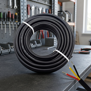 Cable de Instalación en Espiral de PVC de 3 Colores con Revestimiento Negro - Product Image 3