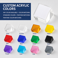 Support de Présentation Carré Mini Transparent Personnalisé en Acrylique pour Table, Écologique, pour Étiquettes de Prix et Panneaux Nominaux – Vente en Gros Usine