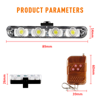 16 LED Grill-Notfallwarnleuchten Drahtlose Fernbedienung Auto LED Blitz Stroboskoplicht 4x4 12V Auto LED Blitzleuchten