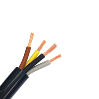 Cable Rvv Flexible de cobre, Cable de alimentación eléctrica, 300V, 500V, 0,75mm, 1mm, 1,5mm, 2,5mm, 2, 3, 4, 5 núcleos, PVC negro, redondo, sólido, desnudo, 200 m/rollo
