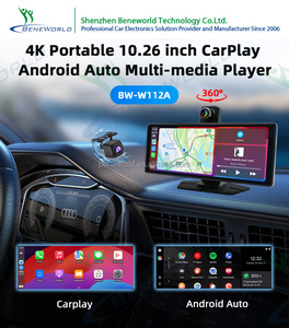 Carplay Màn Hình Cảm Ứng 360 ° Xoay Ống Kính <span class=keywords><strong>Android</strong></span> Chức Năng Tự Động 4K 1080P Xe Ghi Âm Đa Phương Tiện Máy Nghe Nhạc - Product Image 5
