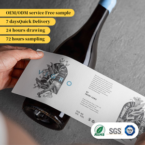 Impresión de Etiquetas de Vino Personalizadas, Etiqueta de Botella de Papel Texturizado en Relieve, Etiquetas de Bodega Personalizadas de Lujo OEM ODM con Estampado en Caliente - Product Image 1