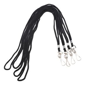 Lanières en vrac de qualité supérieure, personnalisables en couleur, sangles de cou confortables en nylon noir avec pince pour badge - Product Image 1