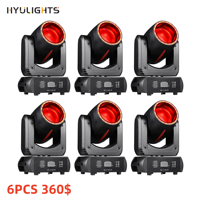 Mini projecteur LED à tête mobile 180W, effets 3D Spot Halo, 8 couleurs, 8 gobos, 18 prismes rotatifs, Wash DJ, DMX512, émission RGBW