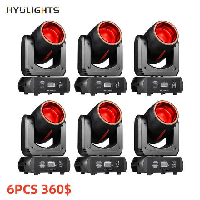 Mini 180W Beam Moving Head LED Stage Lights 3D Spot Halo Effect 8 Colors 8 Gobos 18 Rotating Prisms DJ Wash DMX512 RGBW Emission