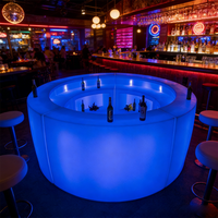 Comptoir de bar lumineux portable en plastique PE étanche IP54 pour mariage et fête