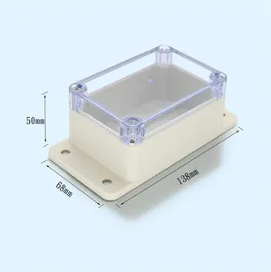 Caja de conexiones personalización IP65 impermeable a prueba de polvo ABS plástico Universal caja de proyecto eléctrico con oreja fija negro
