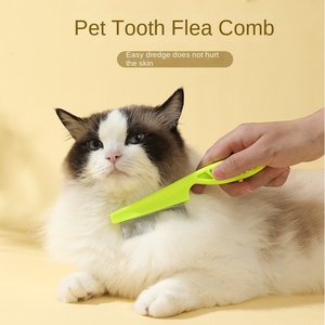 Peine de Dientes Densos para Limpieza y Belleza de Mascotas, Peine para Eliminar Pelo Suelto de Gatos y Perros, Peine de Masaje de Acero Inoxidable para Eliminar Pulgas - Product Image 3