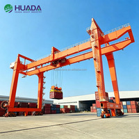 Grue portique à portique double à grande portée pour conteneurs, montée sur rail, 40, 50, 60, 70 tonnes, équipement de manutention portuaire robuste CE ISO