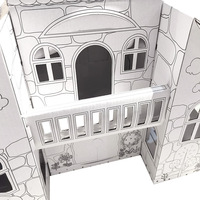 Casa de Papel para Niños, Juguete Educativo Creativo para Dibujar y Pintar, Rompecabezas 3D para Colorear