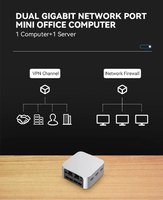 T8 Plus Intel N200 16G 512G Mini PC SSD 3xHDTV/USB3.0 2xRJ45 LAN Win11 DDR5 Wifi Computadora de escritorio industrial para trabajos de juegos