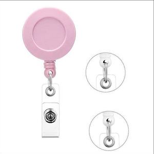 パステル無地格納式ナースIDバッジリールクリップホルダー、IDカード名キーを吊るすための360スイベルアリゲータークリップ付き - Product Image 4