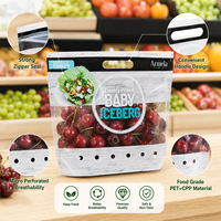 Kantong Buah dan Sayur Food Grade PET/CPP Custom dengan Penutup Zipper Lock